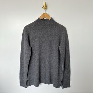 41 Hawthorn • 100% Cashmere Gray Mock Neck Sweater